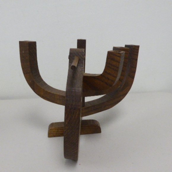 Danish Mid Century wooden candle holder collapsible teak moveable bird - Picture 6 of 8